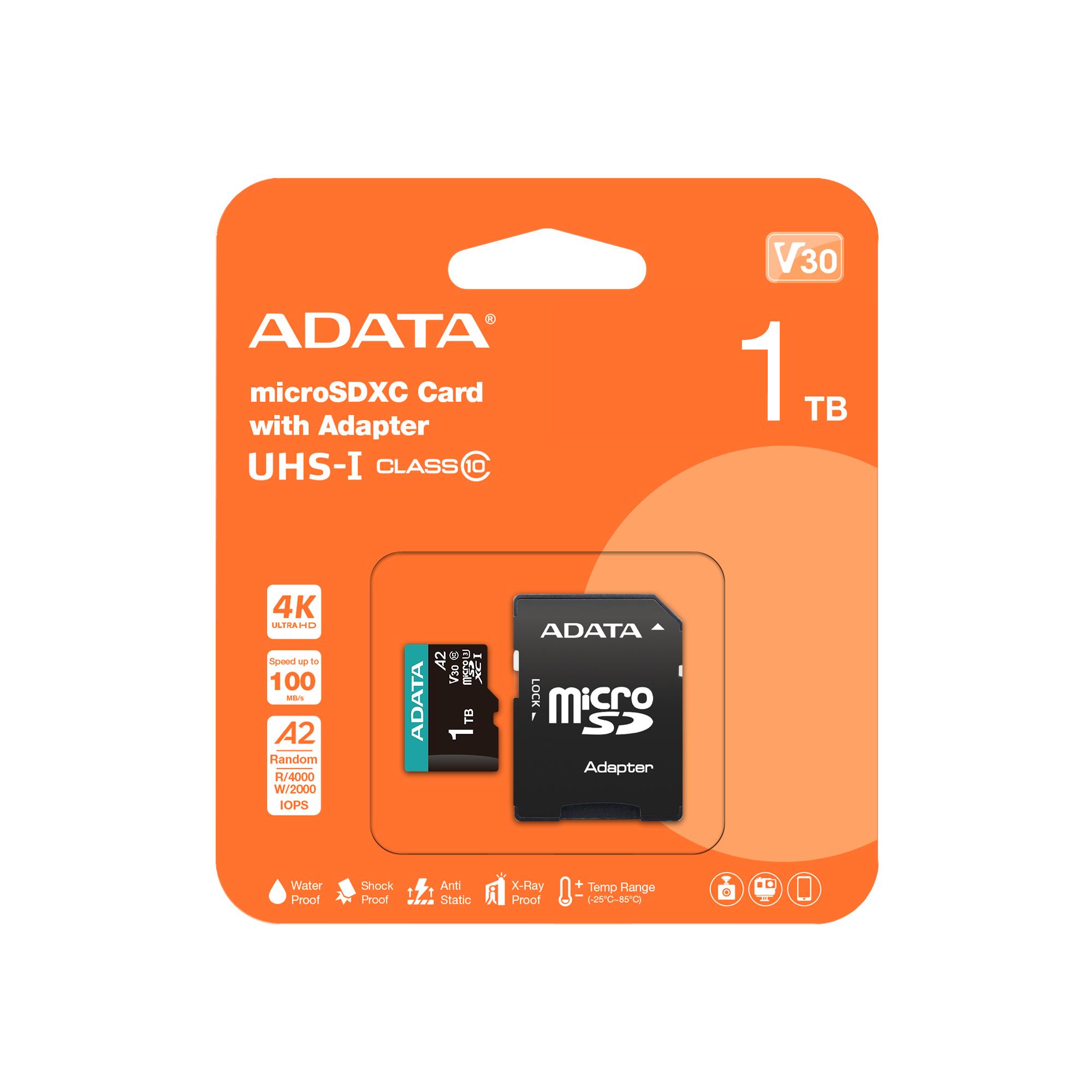 f20c61bc-343d-41e0-90c3-fd0b28d39830 ADATA microSDXC 1TB su A2 ir V30 greičio klase