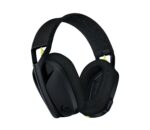 Ausinės Logitech G435, šoninis vaizdas su juoda ir geltona spalva