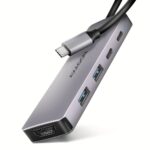 I/O HUB USB-C 5IN1 HMC-5H60 su 5 prievadais