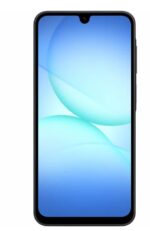 Samsung Galaxy A17 4G juodas, šoninis vaizdas su mygtukais ir jungtimis