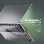 Dokų stotelė HMC-4KX3, šoninis vaizdas su HDMI prievadais