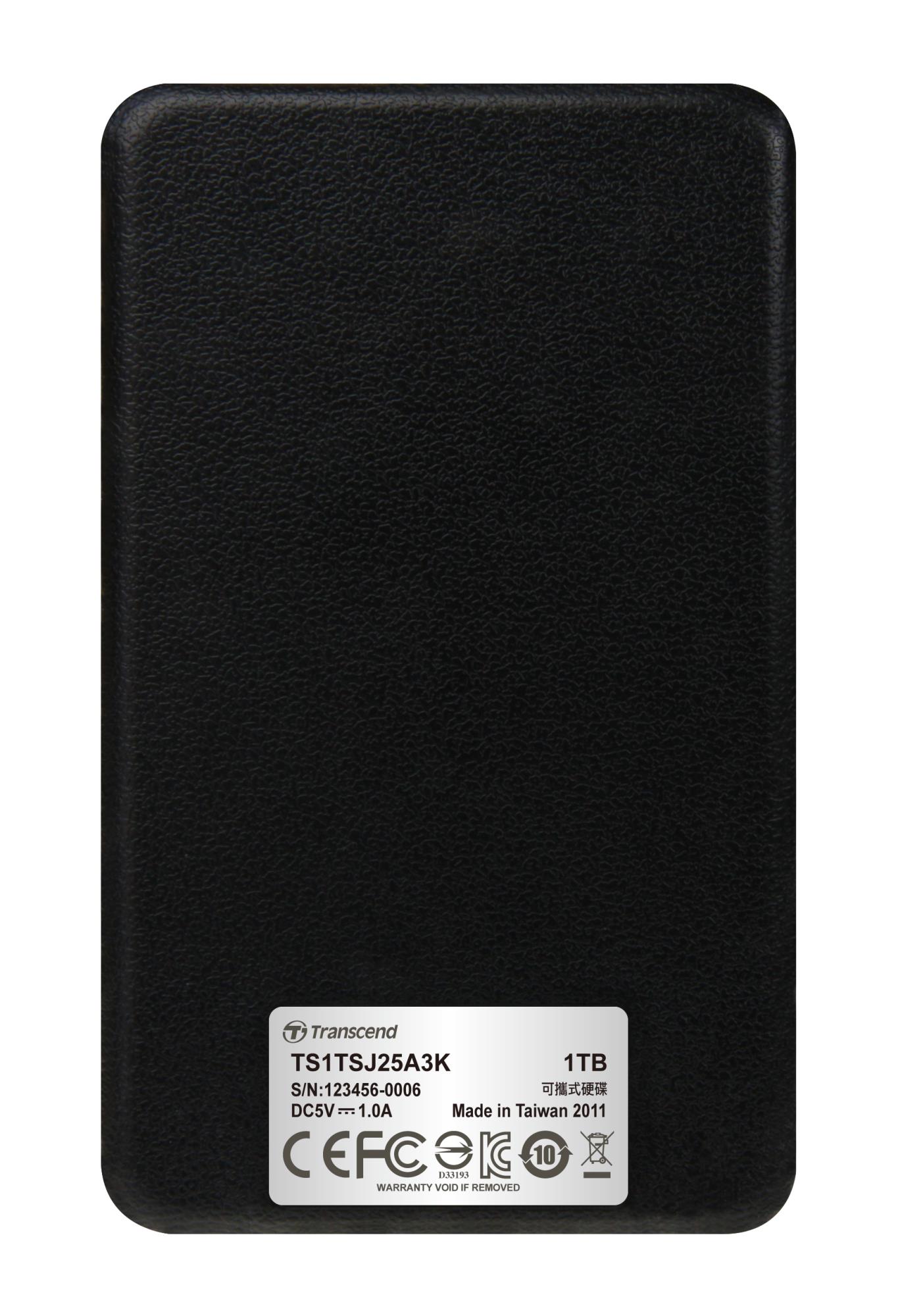 f8e96a7a-f5bb-4347-9052-67e9c43897fb External HDD TRANSCEND StoreJet 1TB USB 3.0 Colour Black TS1TSJ25A3K
