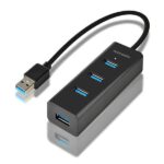 AXAGON HUE-S2B USB 3.0 hub su 4 prievadais ir greitu įkrovimu