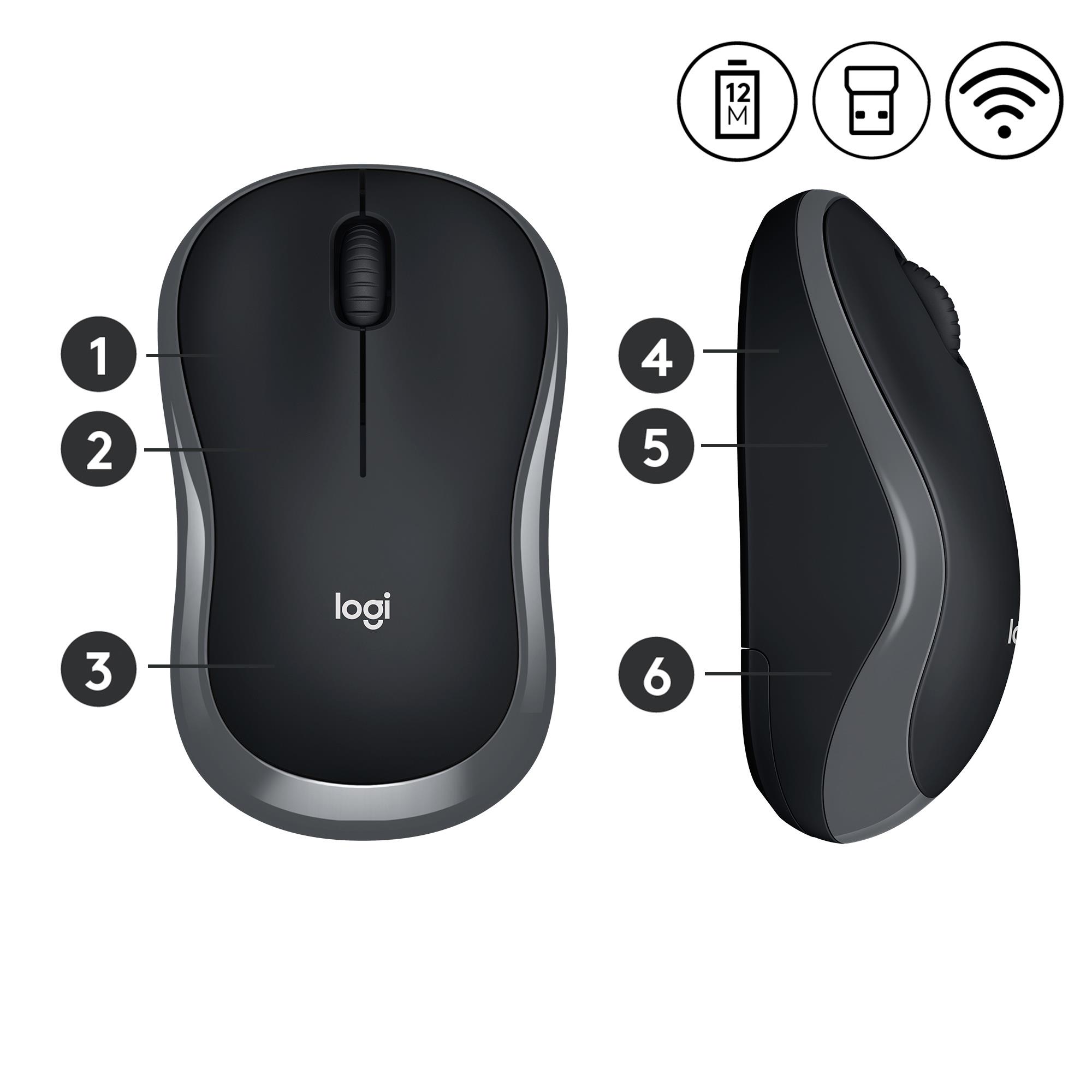 f9d2a1a4-9bd4-4329-bdea-ed56a95b6684 MOUSE USB OPTICAL WRL M185/GREY 910-002238 LOGITECH