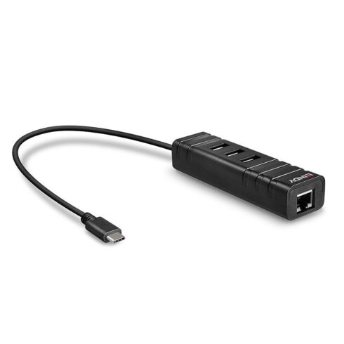 I/O HUB USB 3.1 Type C su Gigabit Ethernet adapteriu
