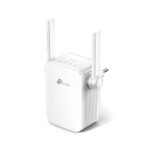 WRL RANGE EXTENDER RE205, šoninis vaizdas su antenomis ir jungtimis
