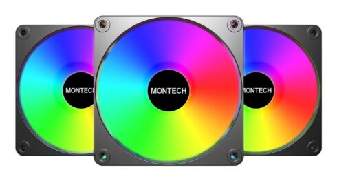 Aušintuvas 120mm Montech GF120R V2 ARGB PWM 3I1 (B) su RGB apšvietimu