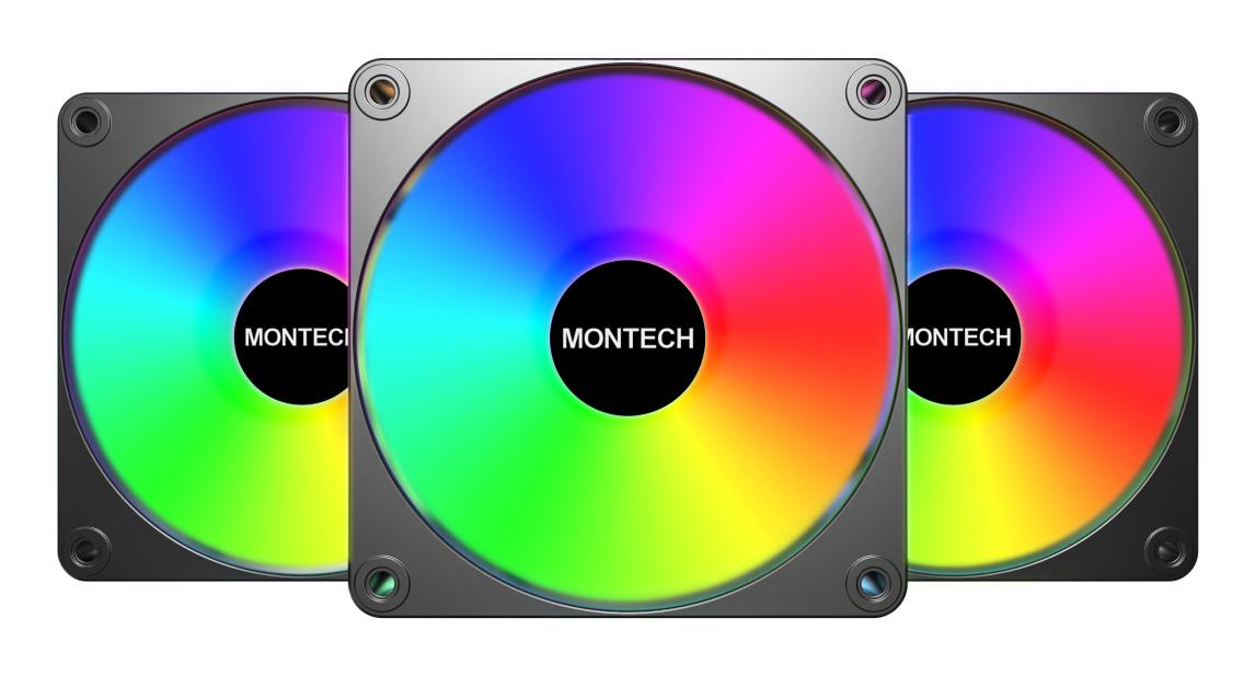 fb36dad8-98fb-4bfd-9314-77c1379c42ad Aušintuvas 120mm Montech GF120R V2 ARGB PWM 3I1 (B) su RGB apšvietimu