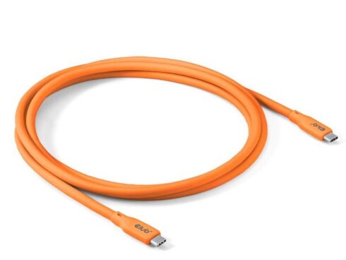 CABLE USB-C TO USB-C 2M/M/M ORANGE CAC-3000 CLUB3D