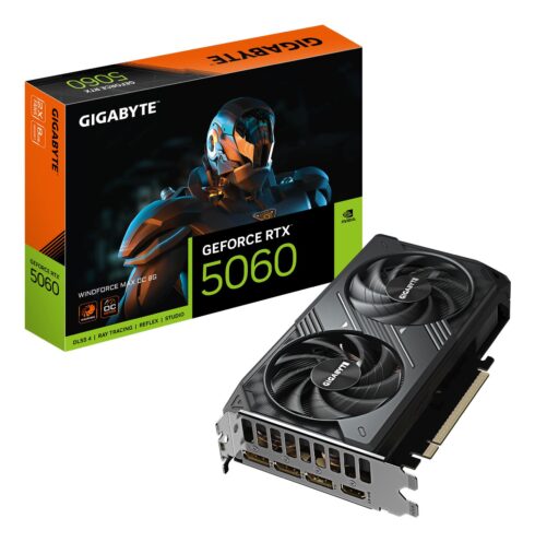 GIGABYTE NVIDIA GeForce RTX 5060 su 8 GB GDDR7 ir PCI-E 5.0
