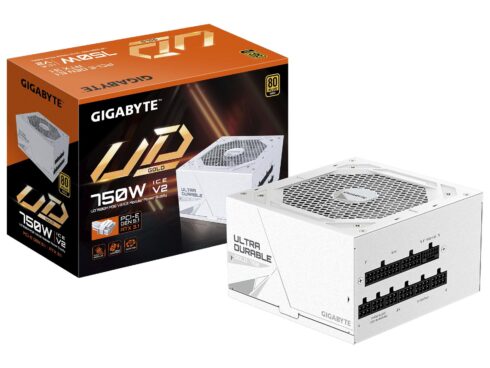 Power Supply GIGABYTE UD750GM PG5 ICE ATX 3.1 750 Watts Efficiency 80 PLUS GOLD PFC Active MTBF 100000 hours GP-UD750GMPG5ICE