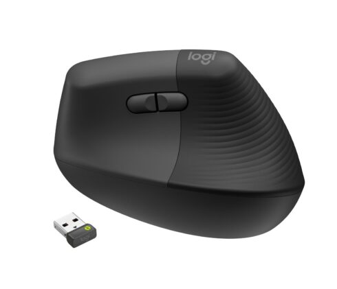 Logitech USB optinė vertikali pelė, juoda, modelis 910-006494