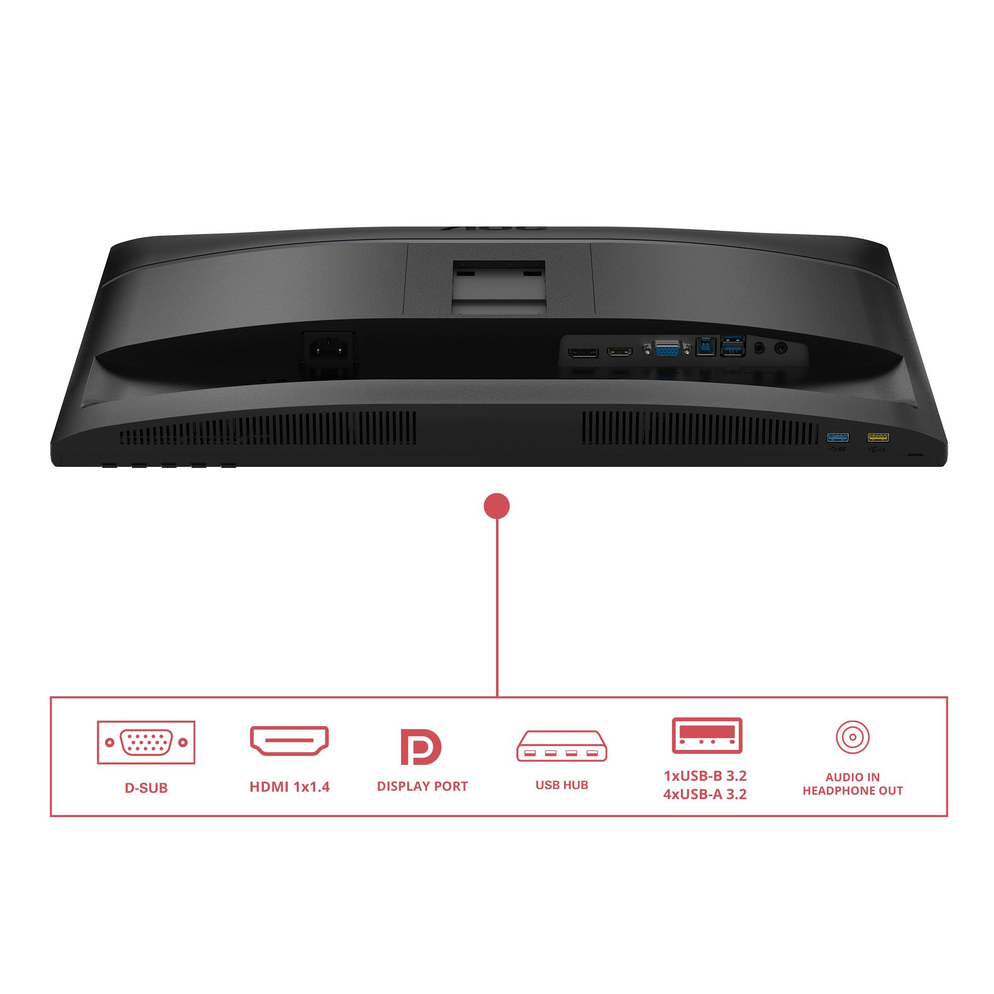 fe035050-5d83-42fb-9d1e-cbf492eba096 LCD Monitor AOC 60.5 cm (23.8") 1920 x 1080 pixels Full HD Native aspect ratio 16:9 LED Flat 24E4U