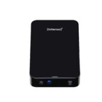 Išorinis HDD INTENSO 8TB, juodas, matomas iš šono su USB 3.0 jungtimi