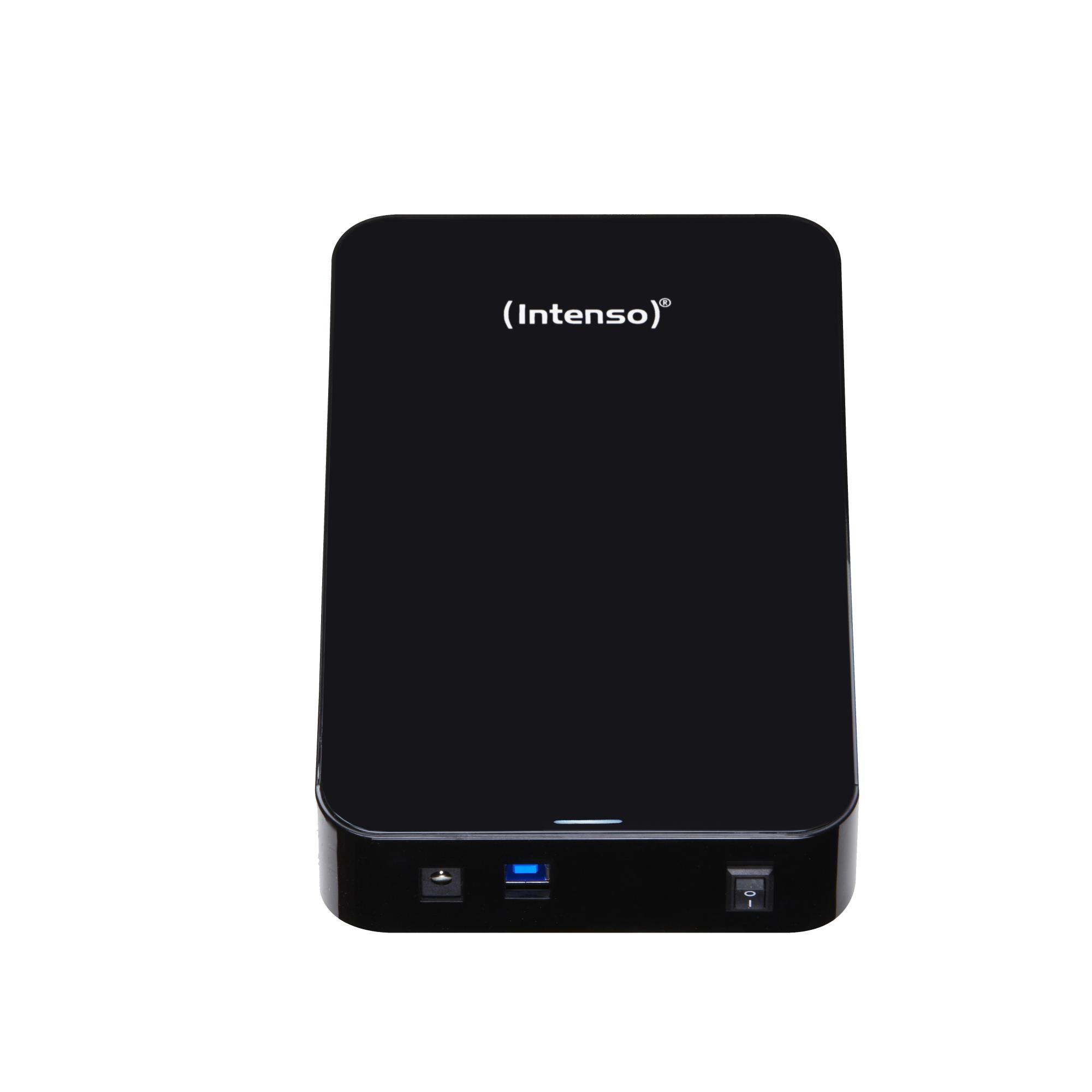 fe4c2c1c-b148-4448-a5eb-9b272a8c23d6 Išorinis HDD INTENSO 8TB, juodas, matomas iš šono su USB 3.0 jungtimi