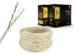 Kabelis CAT6 UTP 305M, artimas vaizdas, rodo laidininkus ir jungtis