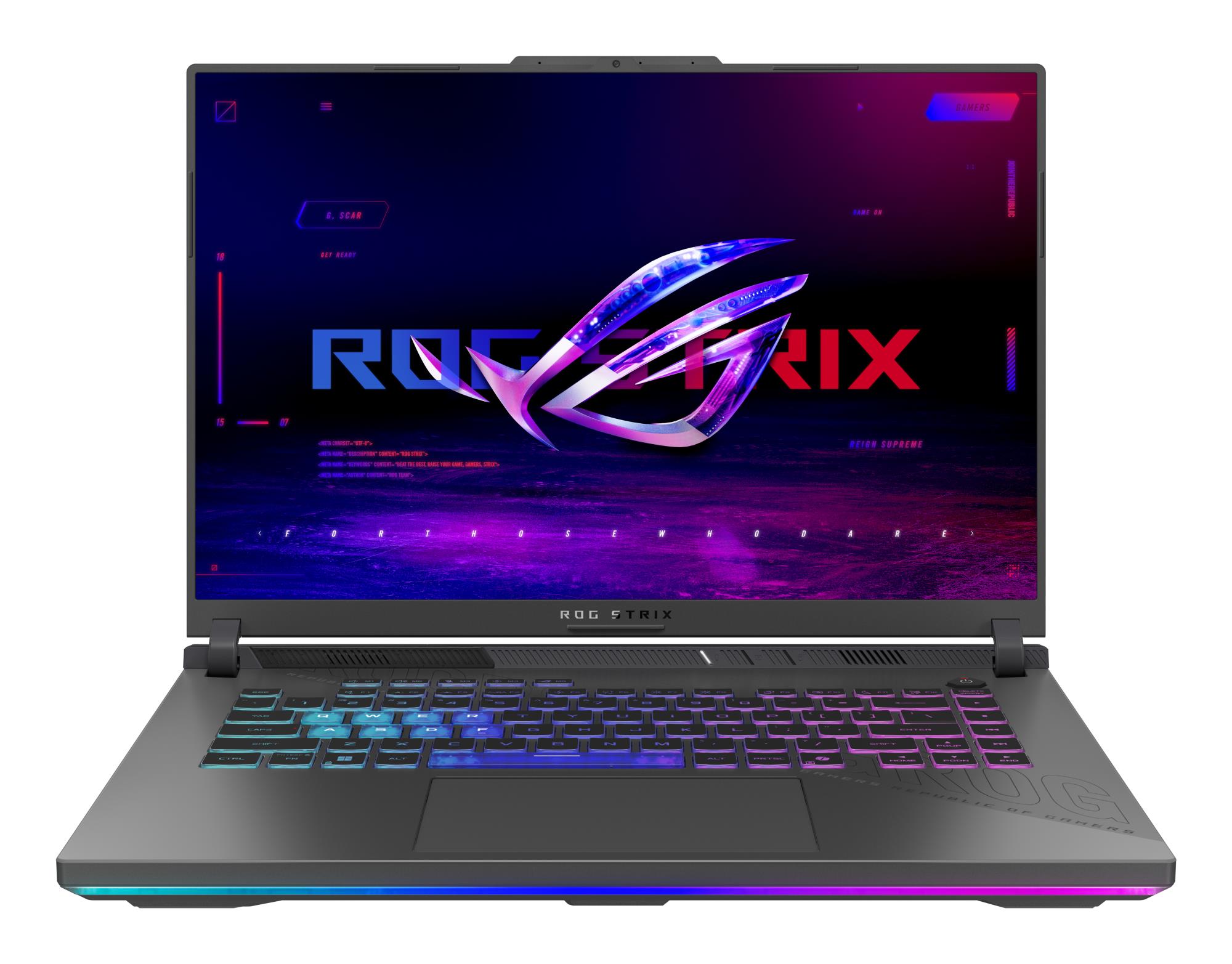 3204a706-8a12-43b7-97e9-903148e19d7a Nešiojamas kompiuteris ASUS G614PR su atidarytu ekranu ir klaviatūra