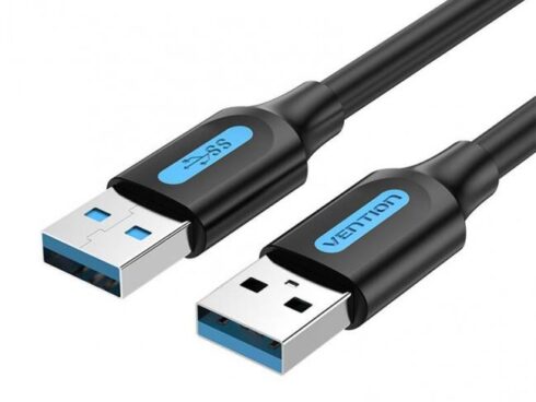 CABLE USB3.0 MALE TO MALE/1.5M BLACK CONBG VENTION
