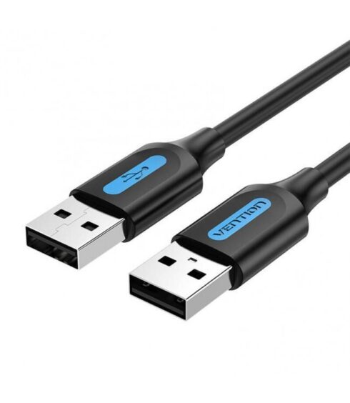 USB 2.0 A Male to A Male laidas, 1.5 m ilgio, juodas