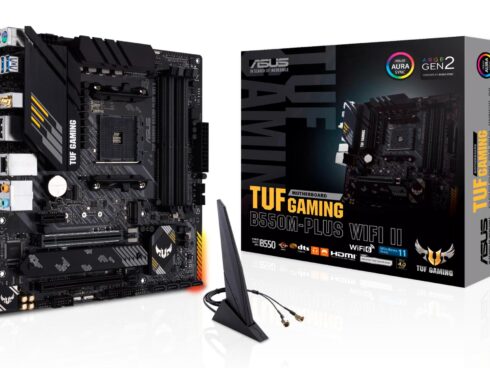 Mainboard ASUS AMD B550 SAM4 MicroATX Memory DDR4 Memory slots 4 1xPCI-Express 3.0 1x 1xPCI-Express 3.0 16x 1xPCI-Express 4.0 16x 2xM.2 1xHDMI 1xDisplayPort 2xUSB 2.0 5xUSB 3.2 1xUSB type C 1xPS/2 1xOptical S/PDIF 1xRJ45 5xAudio port TUFGAMB550MPLUSWIFIII