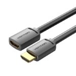 HDMI male/female kabelis 4K@60Hz, 1 m ilgio