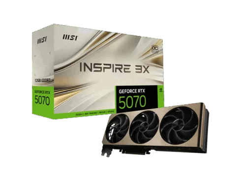 MSI GeForce RTX 5070 12G INSPIRE 3X OC   NVIDIA   12 GB   GeForce RTX 5070   GDDR7   HDMI ports quantity 1   PCI Express Gen 5