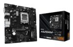 Motininė plokštė ASROCK A620AM-HVS, matoma iš viršaus su komponentais