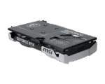 Vaizdo plokštė MSI GeForce RTX 5060 Ti, šoninis vaizdas su HDMI ir DisplayPort prievadais