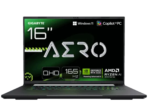 Gigabyte AERO X16 1TH-93EEC94AH   Space Gray   16 "   QHD+   2560 x 1600 pixels   165 Hz   AMD Ryzen AI 7   350   16 GB   DDR5   Solid-state drive capacity 1000 GB   NVIDIA GeForce RTX 5050   GDDR7   8 GB   Windows 11 Home   Keyboard language English   Keyboard backlit   Warranty 24 month(s)