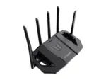 Asus TUF-BE9400 maršrutižatorius, vaizdas iš šono su Ethernet prievadais