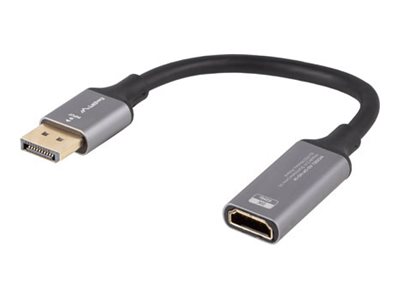 Lanberg Displayport (M)->HDMI(F) Adapter 8K on cable 20cm, Silver