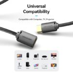 CABLE HDMI MALE/FEMALE 4K/0.5M BLACK AHCBD VENTION