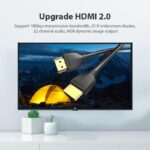 HDMI kabelis 3M, VENTION, rodomas iš šono, pabrėžiant ploną konstrukciją