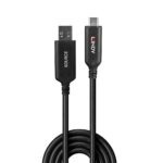 USB 3.2 Type A į Type C kabelis, matomas iš šono, 25 m ilgio