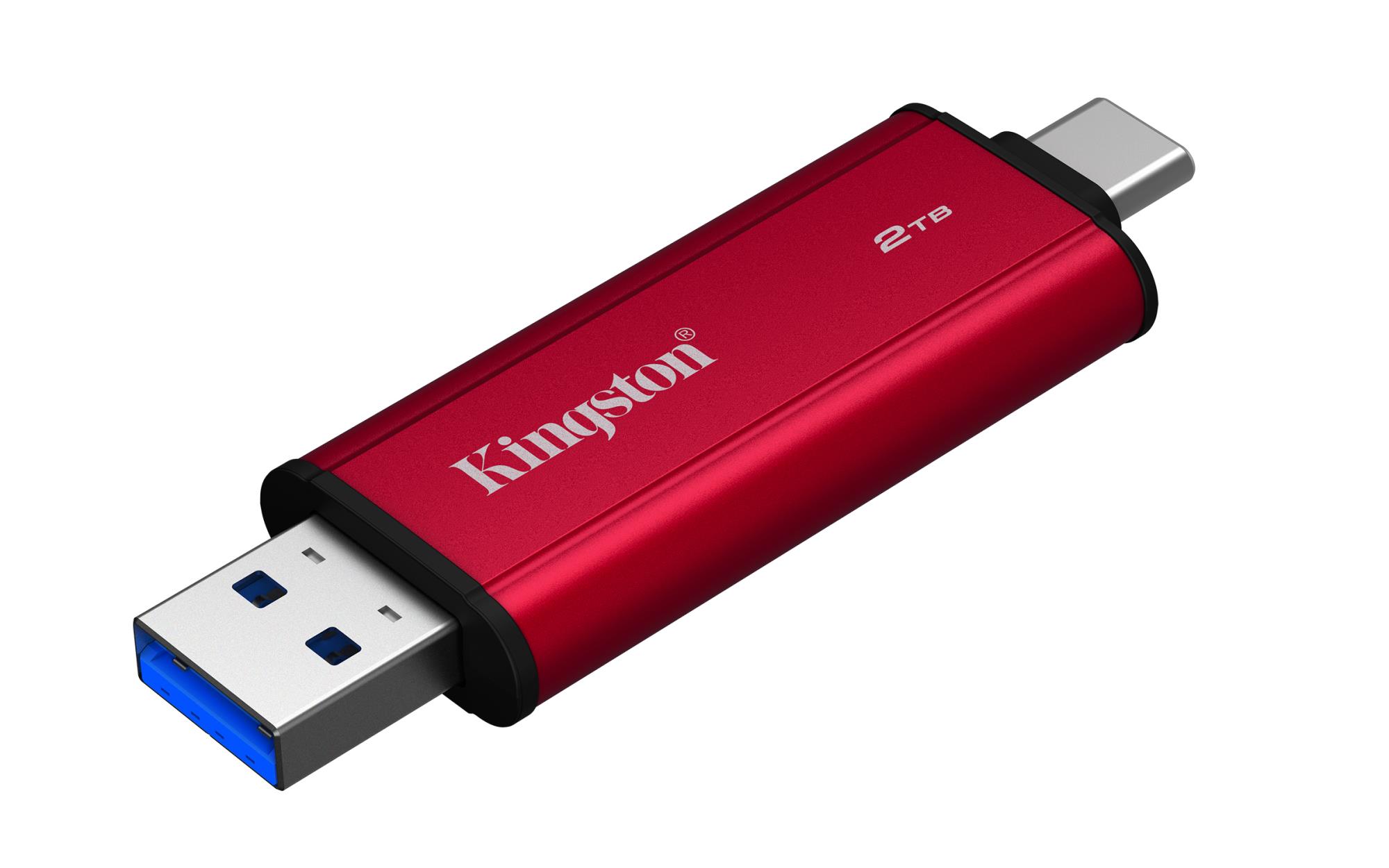6f29a17e-8304-477a-bbf2-55b4bdd888c3 Nešiojamojo SSD Kingston su USB Type-A ir Type-C jungtimis, šoninis vaizdas