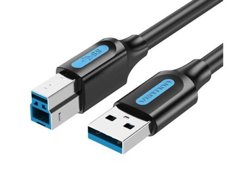 CABLE USB2.0 MALE TO MALE/5M BLACK COQBJ VENTION