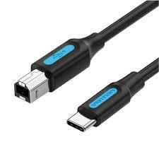 CABLE USB-C TO USB 2.0B/2M BLACK CQUBH VENTION