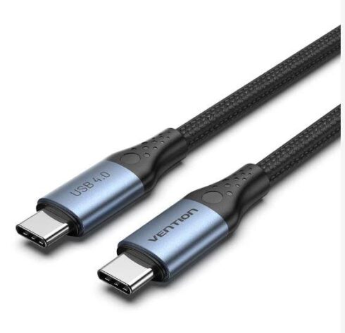 USB-C laidas Vention, 1m, 40Gbps duomenų perdavimo greitis