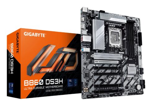 GIGABYTE B860DS3H motininė plokštė su DDR5 atmintimi ir LGA1851 lizdu