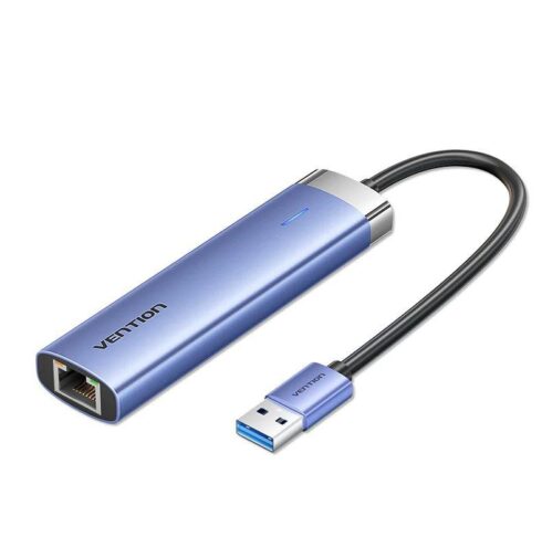 I/O HUB 5-IN-1 USB 3.0 su 3 prievadais ir Gigabit Ethernet