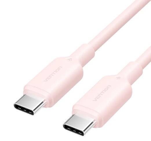 a0a496b9-05c2-4508-98d3-02bc845f45a8-1 USB-C į USB-C laidas, 1m, rožinis, 3A