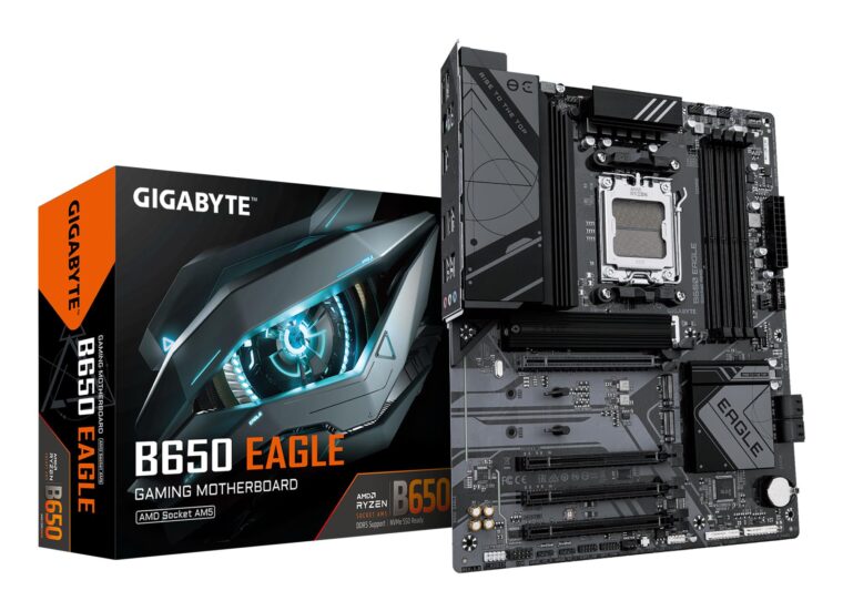 GIGABYTE AMD B650 SAM5 ATX motininė plokštė su DDR5 atmintimi, 4 lizdai