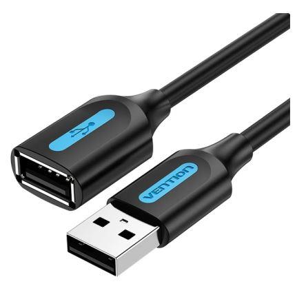 abc7e6d9-99d2-4916-b244-6dc2881d6526-1 USB 2.0 A vyras į A moteris pratęsimo laidas 2m juodas