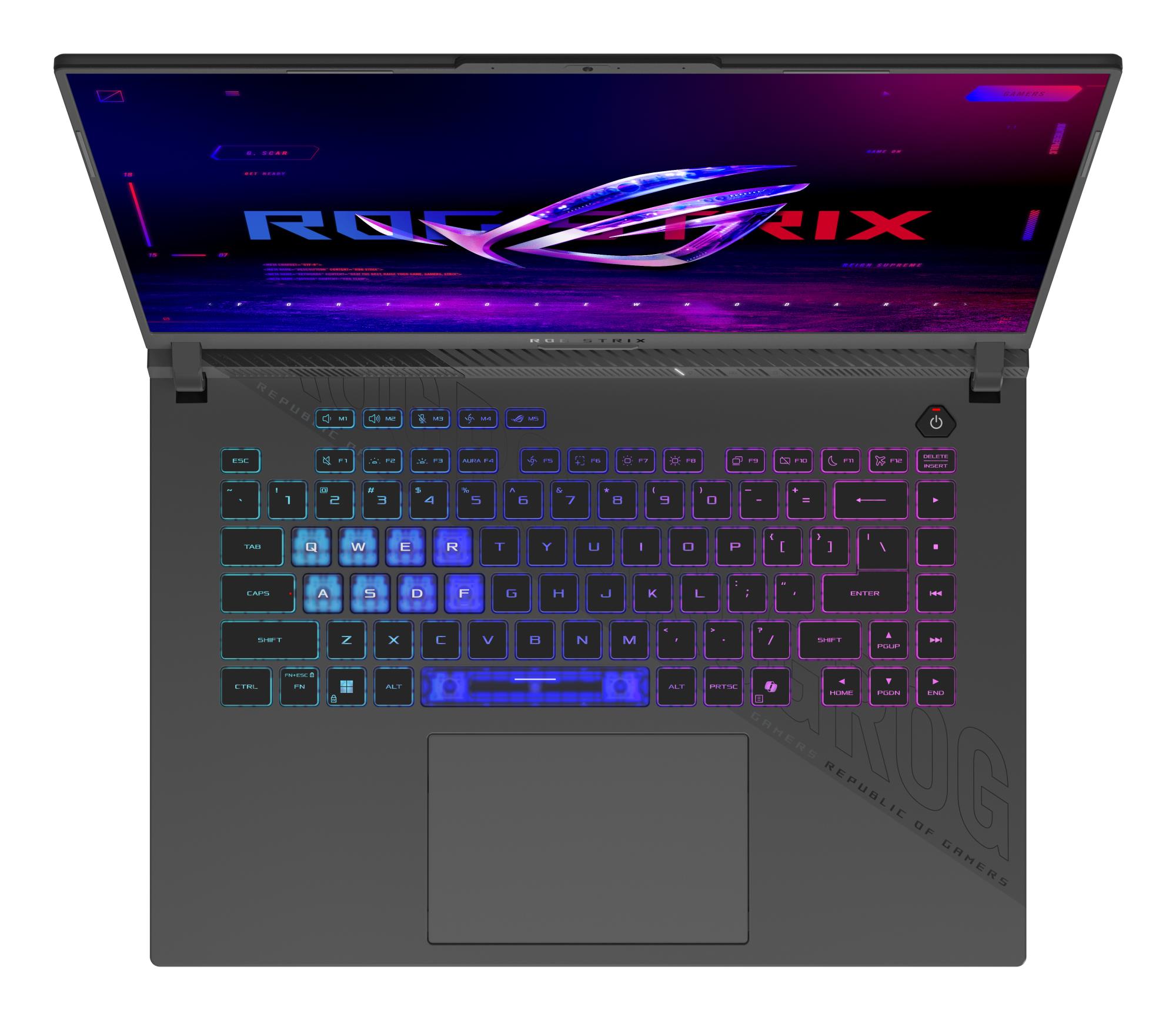 b80ef7c2-0b35-4ea2-a42a-488d790d2643 Nešiojamas kompiuteris ASUS G614PR su atidarytu ekranu ir klaviatūra
