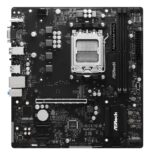 Motininė plokštė ASROCK A620AM-HVS, viršutinė pusė su komponentais