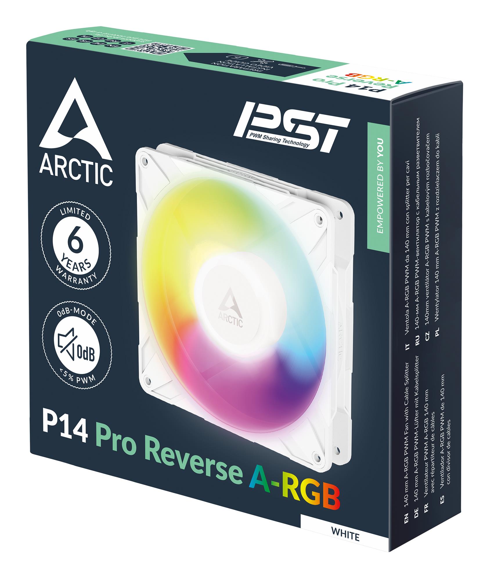 d23efbe3-ddb1-49c7-8cf5-ab8045da8164 CASE FAN 140MM P14 PRO REVERSE/A-RGB WHT ACFAN00324A ARCTIC