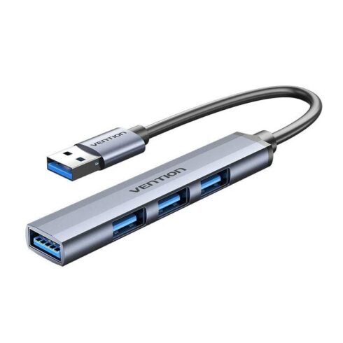 4-in-1 USB 3.0 mini hub su 5Gbps perdavimo greičiu