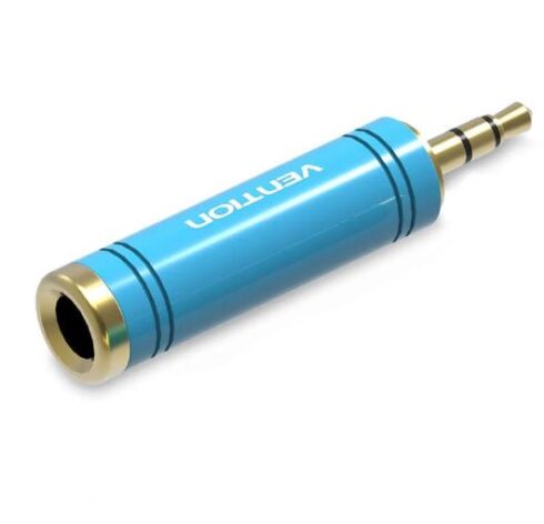 3.5mm į 6.35mm garso adapteris, mėlynas aliuminio lydinys