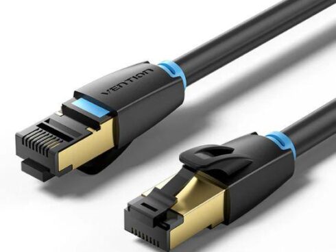 PATCH CABLE CAT.8 SFTP/0.5M BLACK IKABD VENTION