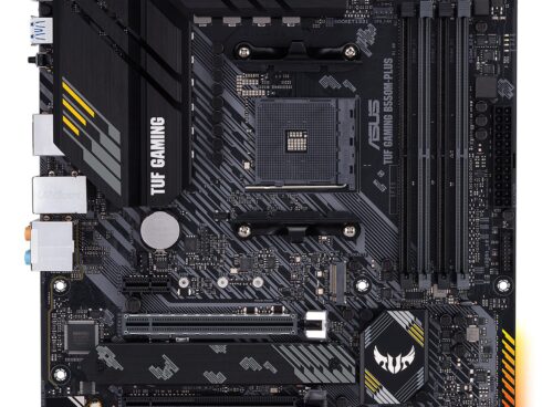 Mainboard ASUS AMD B550 SAM4 MicroATX 1xPCI-Express 3.0 1x 1xPCI-Express 3.0 16x 2xM.2 1xPCI-Express 4.0 16x Memory DDR4 Memory slots 4 1xHDMI 1xDisplayPort 2xUSB 2.0 1xUSB type C 5xUSB 3.2 1xPS/2 1xOptical S/PDIF 1xRJ45 5xAudio port TUFGAMINGB550M-PLUS